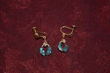 gold blue 10k earrings topaz for sale  North Dartmouth