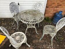 white cast aluminium garden furniture for sale  FARNBOROUGH
