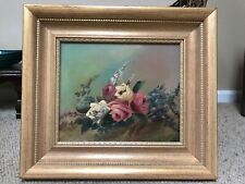 Antique oil painting Floral Botanical Still Life early 1900's Roses for sale  Shipping to Canada