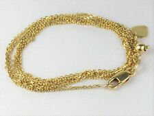 Gebruikt, 14k Yellow Gold .585 Flat Oval Cable Style Chain Adjustable 22" Fine Necklace tweedehands  verschepen naar Netherlands