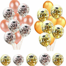 Juego de globos de confeti de 10 uds para globos 18th/21/30/40/50/60th cumpleaños celebración segunda mano  Embacar hacia Mexico