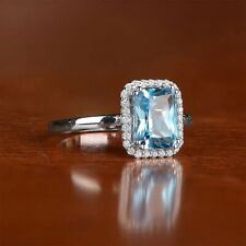 emerald cut aquamarine ring for sale  LEEDS
