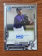 Usado, 2021 Bowman Chrome Adael Amador 1º Cromo Auto CPA-AAM Colorado Rockies  comprar usado  Enviando para Brazil