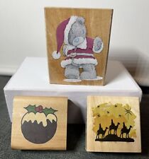 Wooden stamps christmas for sale  CHURCH STRETTON