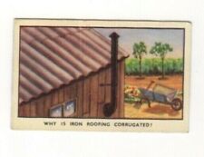 Chocolate Mystery Card 1937. Corrugated Iron Roofing for sale  Shipping to South Africa