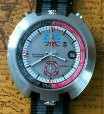 Rare SORNA Bullhead Day / Date Tachymeter Automatic Watch NOS  🚚 FAST & FREE d'occasion  Vedène