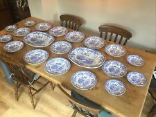A BEAUTIFUL SET OF TWENTY ANTIQUE,BLUE & WHITE ROYAL COTTAGE PLATES CIRCA 1870. for sale  Shipping to South Africa