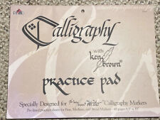 Caligrafía con almohadilla de práctica Ken Brown: 48 hojas de práctica pre-forradas, usado segunda mano  Embacar hacia Argentina