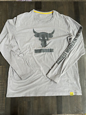 Camisa masculina Under Armour Project Rock 2XL cinza trabalhador mais duro na sala longa Slv comprar usado  Enviando para Brazil