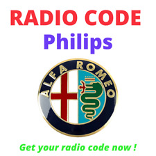 Codice autoradio Philips Alfa Romeo PHF002 Codici chiave Decodifica Sblocco... usato  Spedire a Italy