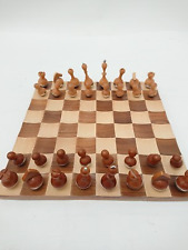 Umbra Wobble Beechwood And Walnut Wooden Chess Set Concave Chess Board Set for sale  Shipping to South Africa