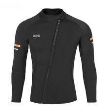 Wetsuit Top Men's 1.5mm Neoprene Wetsuits Jacket,Front Zipper Long Sleeves for sale  Shipping to South Africa