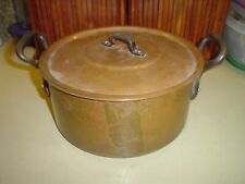 Used, BAUMALU Copper Stock Pot 9" Double Handle w/ Lid Made In France - free ship for sale  Shipping to South Africa