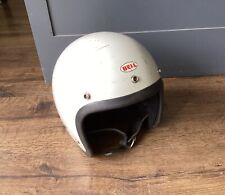 VINTAGE 1970s BELL R-T RACING MOTORCYCLE DIRT BIKE HELMET WHITE RT  Sz 7 1/4, used for sale  Shipping to South Africa