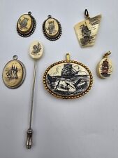 Lot scrimshaw jewelry for sale  Portsmouth
