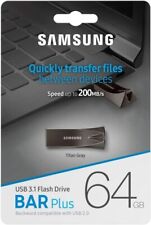 64GB PEN DRIVE USB Samsung Bar plus CHIVETTA PENDRIVE 3.1 AD ALTA VELOCITA segunda mano  Embacar hacia Argentina