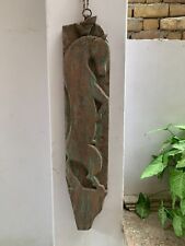 Used, home decor Wooden carved  panel wall hanging old animal plaque distressed for sale  Shipping to South Africa