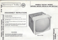 GE GENERAL ELECTRIC 14P1208 1958 TV TV MANUAL DE SERVICIO Photofact 14P215 segunda mano  Embacar hacia Argentina