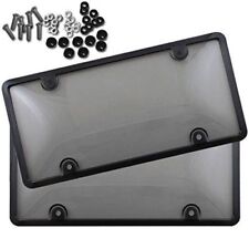 Used, 2x UNBREAKABLE Tinted Smoked License Plate Tag Shield Cover and Frame  for sale  Villa Park