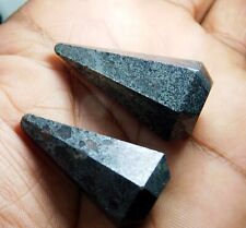 Used, 169.30 Ct Natural Nuummite Black Pencil Tower Pair  Top Quality Certified Gems for sale  Shipping to South Africa