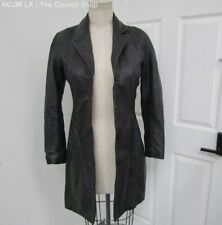 leather s woman long coat for sale  Los Angeles