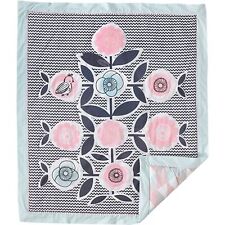 Lolli Living Flowers Sparrow Baby Crib Quilt Comforter Mint Green Size 40"X 33", used for sale  Shipping to South Africa