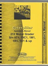 Caterpillar 212 Grader Operators Owners Manual s/n 79C1 UP 9T1 up, used for sale  Shipping to South Africa