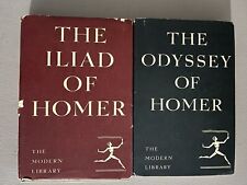 Lote de 2 libros de tapa dura de la Ilíada y la Odisea de Homero biblioteca moderna ediciones antiguas segunda mano  Embacar hacia Argentina