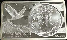 American Silver Eagle 2016 interior 2 oz barra de plata fina 30 aniversario (SG990) segunda mano  Embacar hacia Mexico