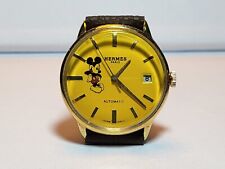 Relógio de pulso masculino clássico data automática HERMES "Mickey Mouse Dial" Ca. 19 comprar usado  Enviando para Brazil