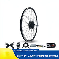 Usado, Kit de conversão de bicicleta elétrica MTB 36V 48V 250W kit de motor cubo de roda traseira dianteira sem escova comprar usado  Enviando para Brazil
