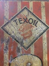 Antigua lata de aceite de motor americano Texoil RARA delgada gráfico Indian Chief rojo blanco segunda mano  Embacar hacia Argentina