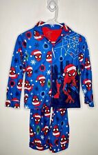 Juego de 2 piezas de pijama de Navidad Marvel Spiderman para niños talla 6/7 manga larga azul rojo segunda mano  Embacar hacia Argentina