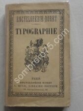 Typographie encyclopédie rore d'occasion  Paris IX