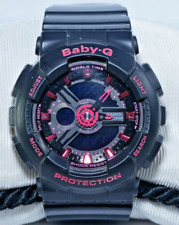 Usado, Relógio de quartzo feminino CASIO BABY-G preto/rosa Ana-Digi, BA-111 (5338), BATERIA NOVA comprar usado  Enviando para Brazil