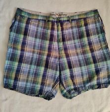 Used, Tommy Bahama Make Life One Long Weekend Linen Tencel Blend Plaid Shorts Mens 52R for sale  Federal Way