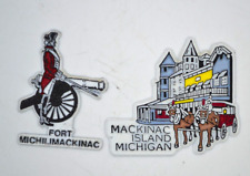 Ímãs de geladeira de borracha vintage Fort Mackinac Island Michigan Grand Hotel comprar usado  Enviando para Brazil