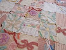 Vintage Chenille Bedspread Fabric 7" Squares 35 Pieces Stash Builder Pastels , occasion d'occasion  Expédié en Belgium