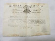 Antico documento 1886 usato  Italia