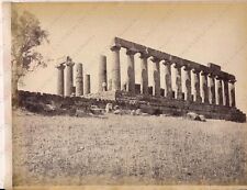 1880c GIRGENTI Tempio Giunone Lucina G. Sommer Agrigento Fotografia albumina, usado segunda mano  Embacar hacia Argentina