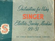 Manual de instrucciones de máquina de coser Singer 99-31 de 1957 segunda mano  Embacar hacia Argentina