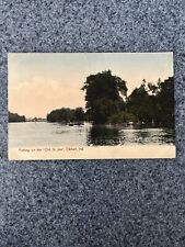 Cartão postal 1907 barcos tripulados pesca no antigo St Joe Elkhart Indiana F5-53 comprar usado  Enviando para Brazil