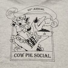 Usado, Camiseta Pulôver Masculina 20th Annual Cow Pie Social Cinza Médio Manga Curta comprar usado  Enviando para Brazil