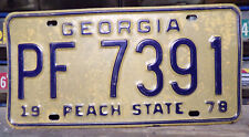 1978 georgia license for sale  Marietta
