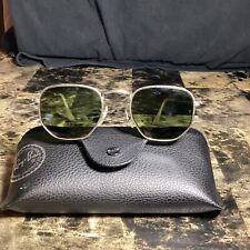 Gafas de sol Bausch & Lomb Ray-Ban W1840 RB-3 plateadas cuadradas con lentes originales vintage segunda mano  Embacar hacia Argentina