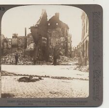 Rue de Fusilliers após bombardeio Reims França Primeira Guerra Mundial Underwood Stereoview c1917, usado comprar usado  Enviando para Brazil