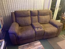 Brown seater recliner for sale  WARRINGTON