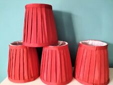 Red matching lampshades for sale  HALIFAX