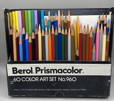 Conjunto de arte colorida vintage Berol Prismacolor nº 960 com 58 lápis de cor (11 não usados) comprar usado  Enviando para Brazil