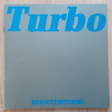 Renault turbo brochure for sale  BOURNE